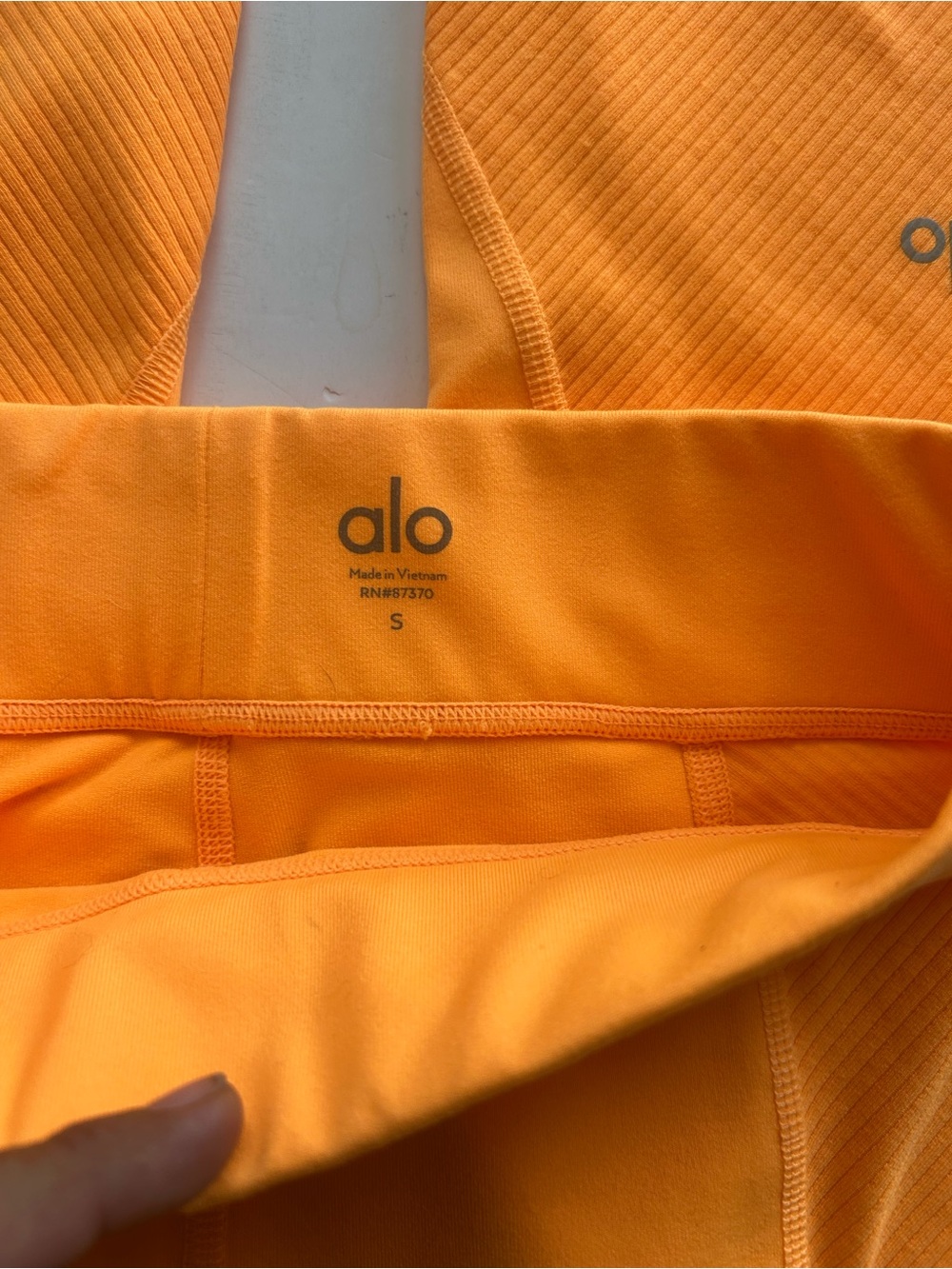 ALO Yoga Woman’s Bright Orange Performance Leggings